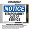 Signmission Temporarily Out Of Service, 5 in W x Rectangle, Vinyl Decal OS-2PACK-NS-D-35-L-18536 - alternate 6